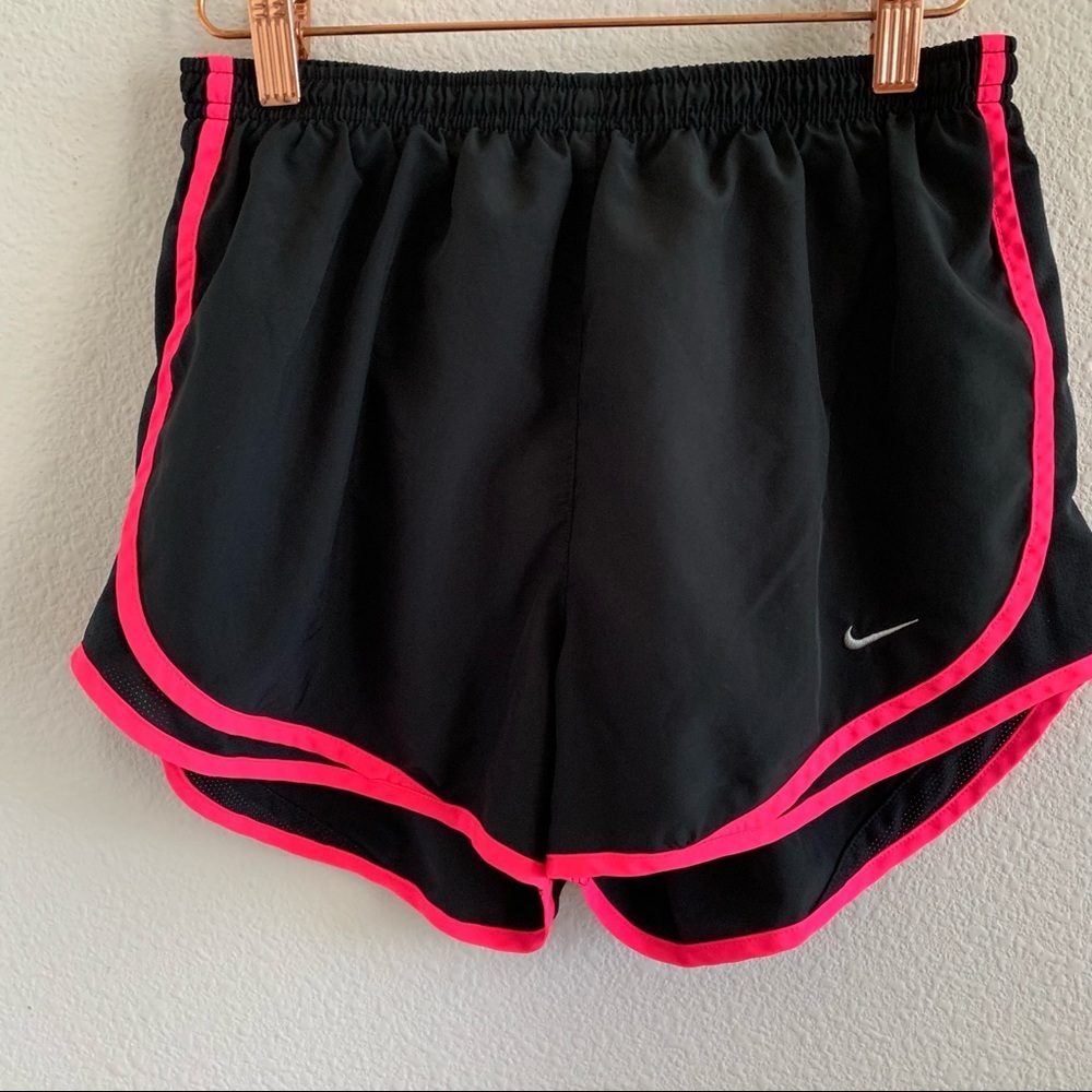 Nike Dri Fit Black And Pink Active Shorts M